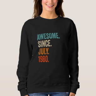 Camiseta Incrível desde julho de 1980 42º Aniversário