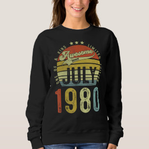 Camiseta Incrível Desde Julho De 1980 Vintage 42º Aniversár