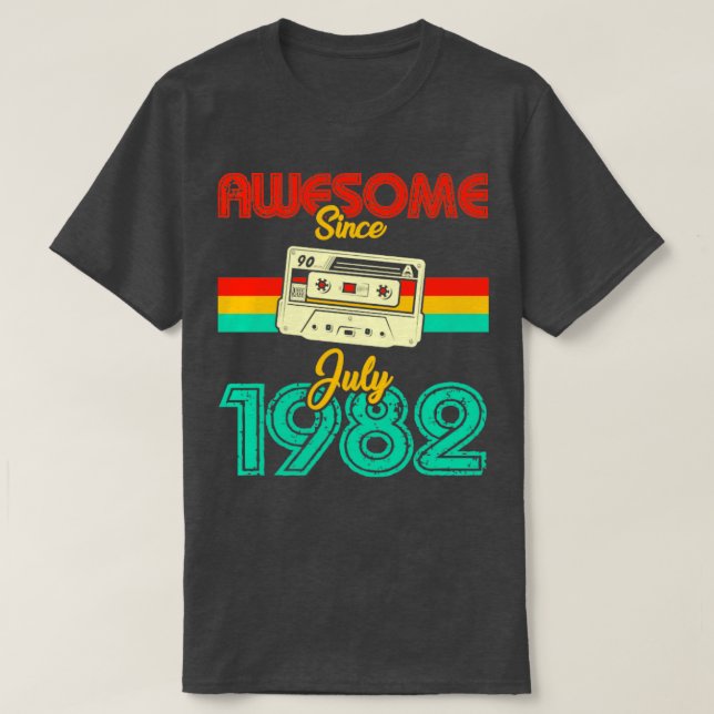 Camiseta Incrível desde julho de 1982 (Frente do Design)