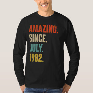 Camiseta Incrível desde julho de 1982, 40 anos, com 40 anos