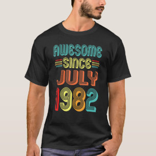Camiseta Incrível desde julho de 1982 Vintage 40 anos 40th