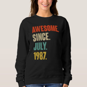 Camiseta Incrível desde julho de 1987, 35 anos, 35 anos, an