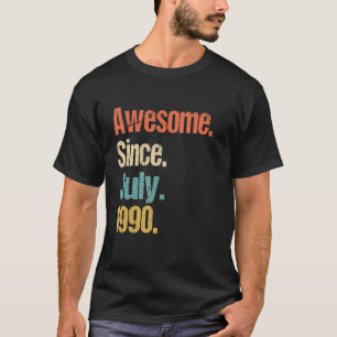 Camiseta Incrível desde Julho de 1990 Aniversário de 32 ano