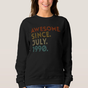 Camiseta Incrível desde julho de 1990 Vintage 32nd Birthday