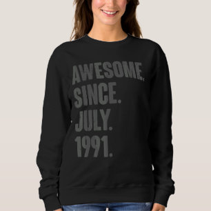 Camiseta Incrível Desde Julho De 1991, 31 Anos, 31 Anos, Na