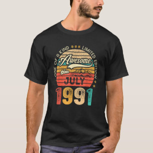 Camiseta Incrível Desde Julho De 1991 32 Anos 32 Anos
