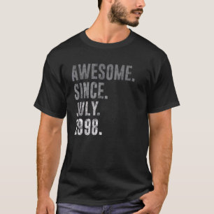 Camiseta Incrível desde julho de 1998 24º aniversário Vinta
