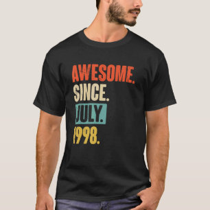 Camiseta Incrível desde julho de 1998 24 anos 24 anos