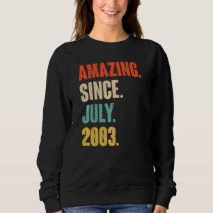 Camiseta Incrível desde julho de 2003 19 anos 19 anos