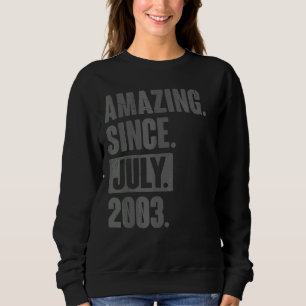 Camiseta Incrível desde julho de 2003 19 anos 19 anos