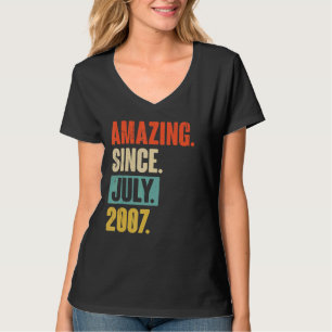 Camiseta Incrível desde julho de 2007, aniversário de 15 an