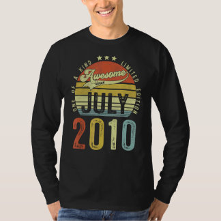 Camiseta Incrível Desde Julho De 2010 12 Vintage Aniversári