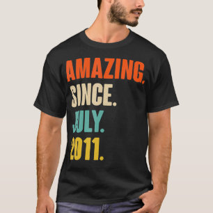 Camiseta Incrível Desde Julho De 2011 Presente De Aniversár