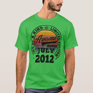 Camiseta Incrível desde julho de 2012 10º Aniversário Prese