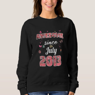 Camiseta Incrível Desde julho de 2013 Flores 2013 Julho Ani