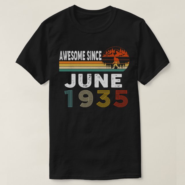 Camiseta Incrível Desde Junho De 1935 (Frente do Design)