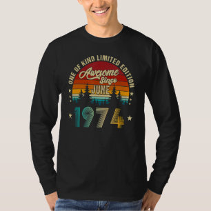 Camiseta Incrível desde junho de 1974 48 anos 27.o aniversá