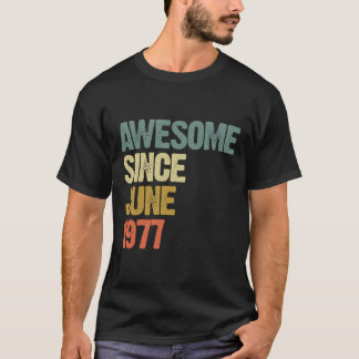 Camiseta Incrível Desde Junho De 1977 42 Anos De Idade 42º