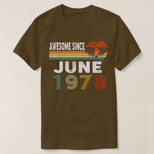 Camiseta Incrível Desde Junho De 1978 (Frente do Design)