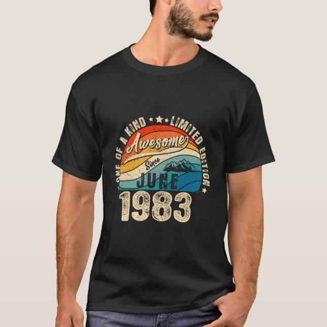 Camiseta Incrível Desde Junho De 1983 40 40Th (Frente)