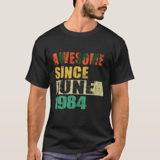 Camiseta Incrível Desde Junho De 1984, aniversário de 40 an