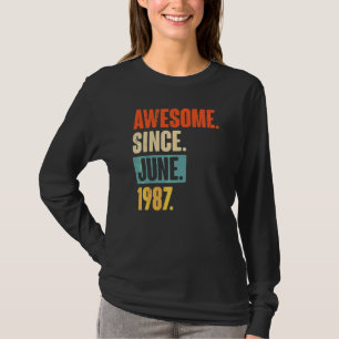 Camiseta Incrível desde junho de 1987 35 anos 35 anos