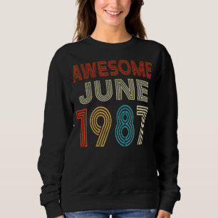 Camiseta Incrível desde junho de 1987 Vintage 35º aniversár