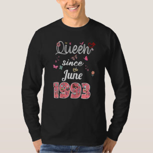 Camiseta Incrível Desde Junho De 1993 Flores 1993 Junho Ani