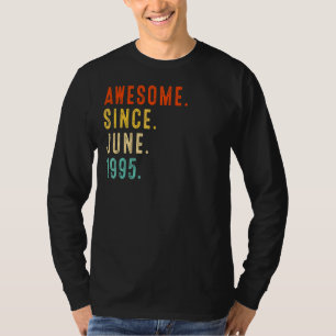 Camiseta Incrível desde junho de 1995 Vintage 27th Birthday