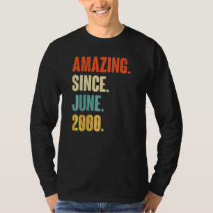 Camiseta Incrível desde junho de 2000 22 anos de idade 22 a