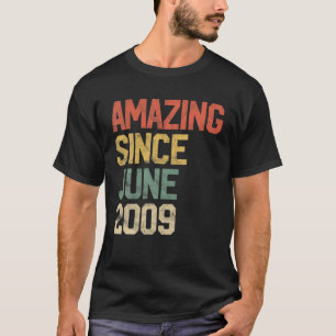 Camiseta Incrível Desde Junho De 2009 Crianças 12 Anivers
