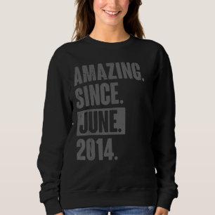 Camiseta Incrível desde junho de 2014, 8 anos, 8 anos, aniv