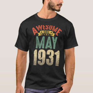 Camiseta Incrível Desde Maio De 1931, 91 Anos, Aniversário