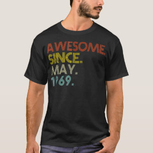 Camiseta Incrível desde maio de 1969 Vintage 53º aniversári
