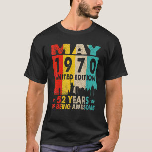 Camiseta Incrível desde maio de 1970 52º Aniversário - Retr