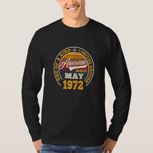 Camiseta Incrível desde maio de 1972 50º aniversário 50 ano (Frente)