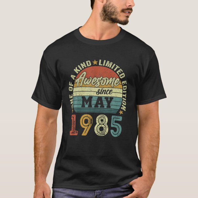 Camiseta Incrível Desde Maio De 1985 37 Anos De Idade 37 An (Frente)