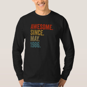 Camiseta Incrível desde maio de 1986 36º aniversário Vintag