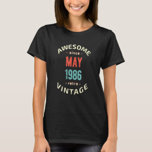 Camiseta Incrível desde maio de 1986, retro vintage 1986 bi