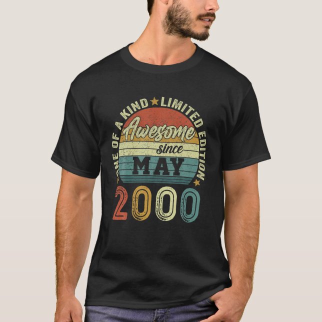 Camiseta Incrível Desde Maio De 2000 22 Anos De Idade 22 An (Frente)