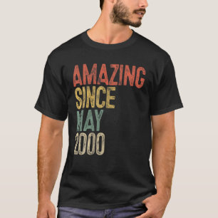 Camiseta Incrível desde maio de 2000 Homens aniversário de