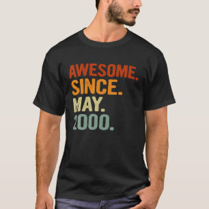 Camiseta Incrível Desde Maio De 2000 Retro 21 Anos De Idade