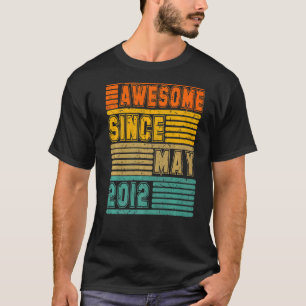Camiseta Incrível Desde Maio De 2012 Vintage 10th Men And W