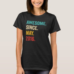 Camiseta Incrível Desde Maio De 2016, 7 Birthday, Presente