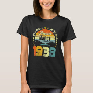 Camiseta Incrível Desde Março De 1938 Vintage 84º Aniversár