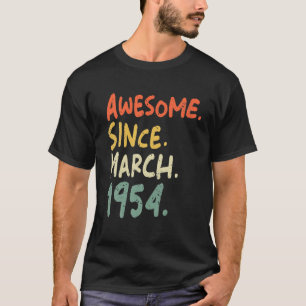 Camiseta Incrível Desde Março De 1954 Cores De Vintage Engr