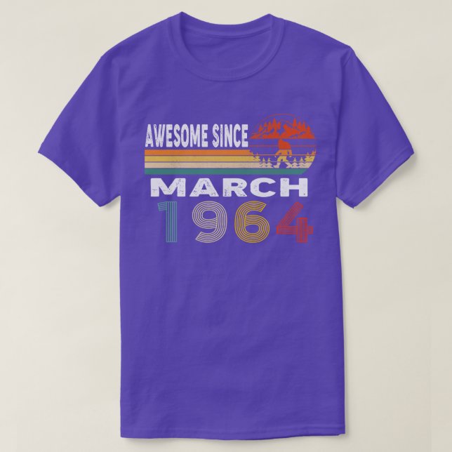 Camiseta Incrível Desde Março De 1964 (Frente do Design)