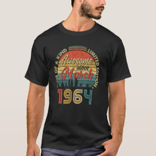 Camiseta Incrível desde março de 1964 Vintage 58º aniver
