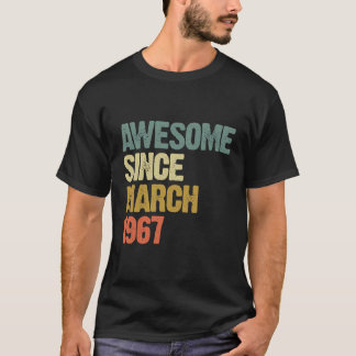 Camiseta Incrível Desde Março De 1967 52 Anos De Idade 52Nd
