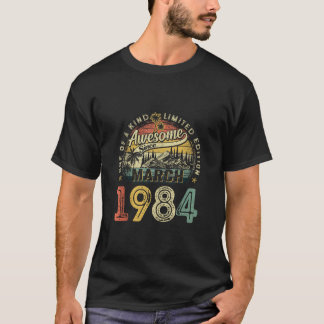 Camiseta Incrível Desde Março De 1984 Vintage aniversário d